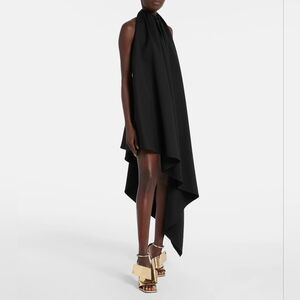 GIVENCHY Asymmetric Draped Sleeveless Wool Cocktail Dress FR 36 US 4 Org $3,450